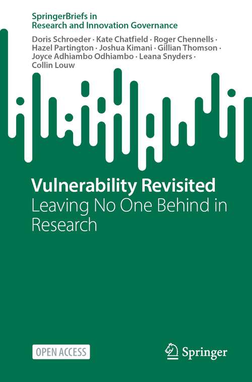 Book cover of Vulnerability Revisited: Leaving No One Behind in Research (2024) (SpringerBriefs in Research and Innovation Governance)