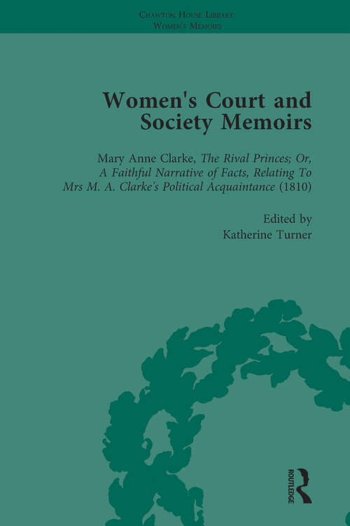 Book cover of Women's Court and Society Memoirs, Part II vol 6