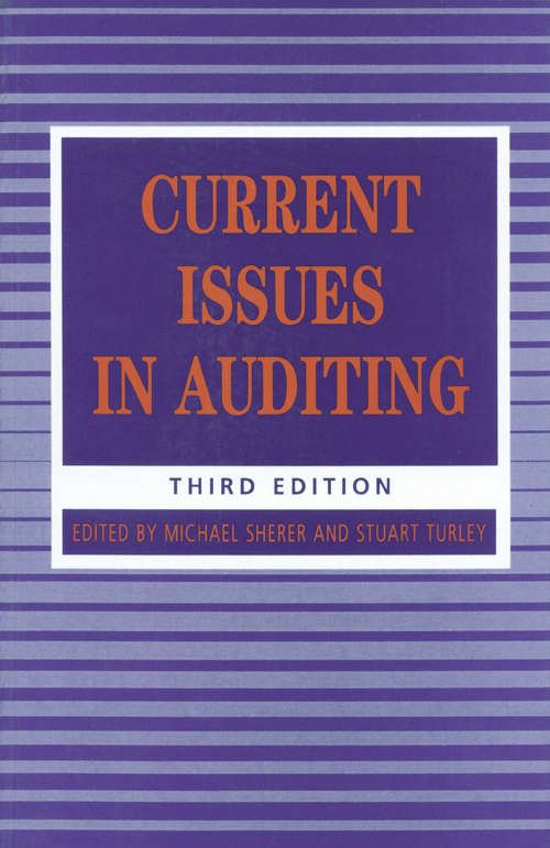 Book cover of Current Issues in Auditing: SAGE Publications (PDF)