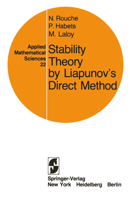 Book cover of Stability Theory by Liapunov’s Direct Method (1977) (Applied Mathematical Sciences #22)