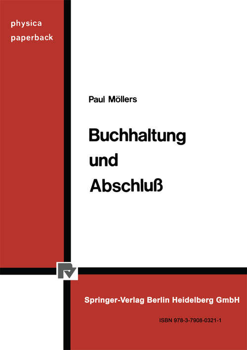 Book cover of Buchhaltung und Abschluß: Eine Einführung (1984)