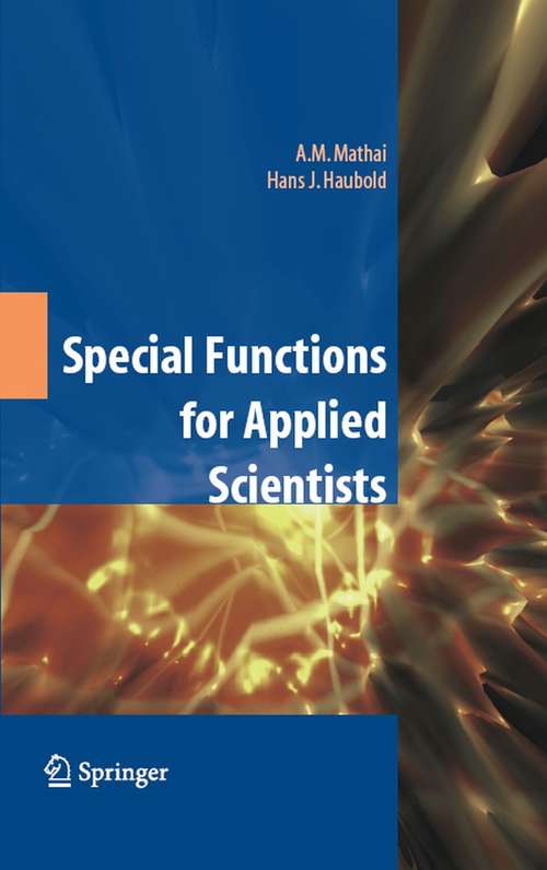 Book cover of Special Functions for Applied Scientists (2008)