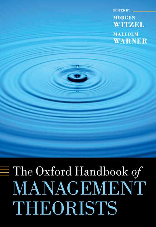 Book cover of The Oxford Handbook of Management Theorists (Oxford Handbooks)