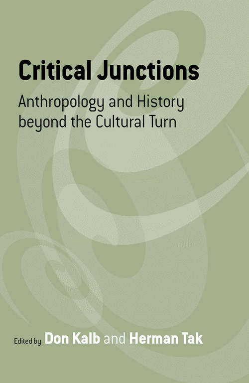 Book cover of Critical Junctions: Anthropology and History beyond the Cultural Turn