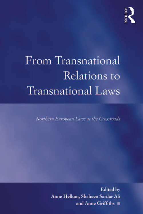 Book cover of From Transnational Relations to Transnational Laws: Northern European Laws at the Crossroads