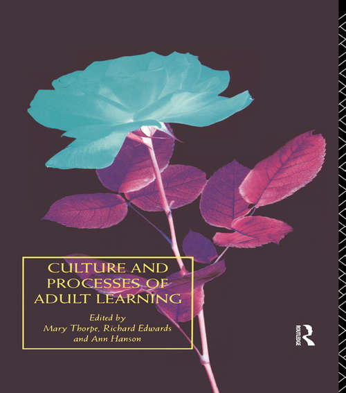 Book cover of Culture and Processes of Adult Learning