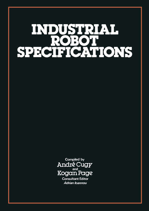 Book cover of Industrial Robot Specifications (1984)