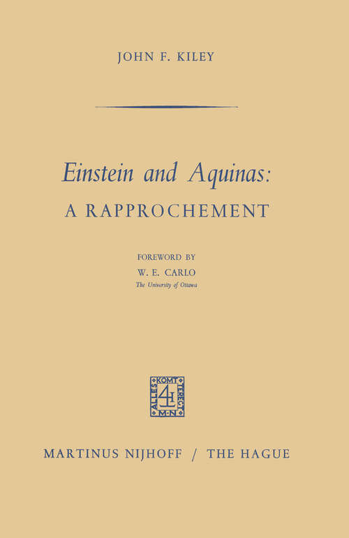 Book cover of Einstein and Aquinas: A Rapprochement (1969)