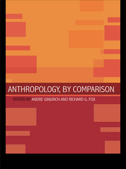 Book cover of Anthropology, by Comparison