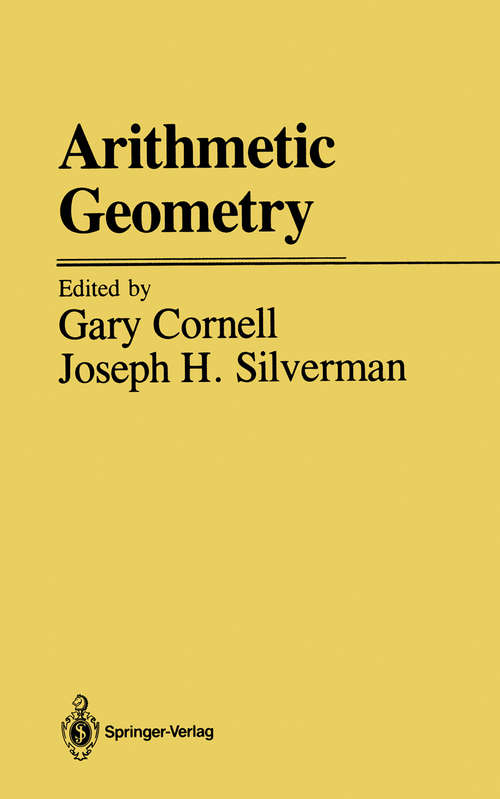 Book cover of Arithmetic Geometry (1986)