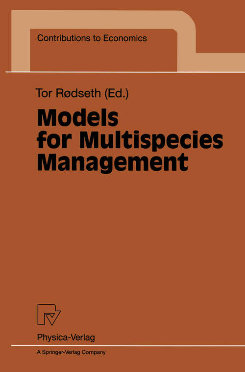 Book cover of Models for Multispecies Management (1998) (Contributions to Economics)