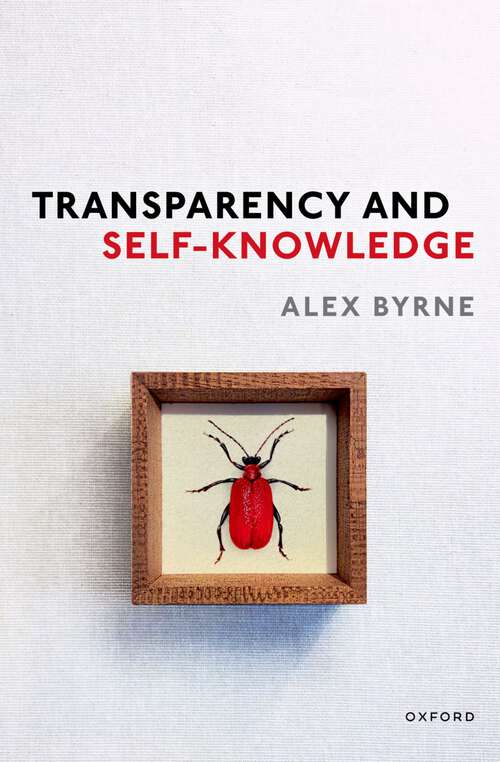 Book cover of Transparency and Self-Knowledge