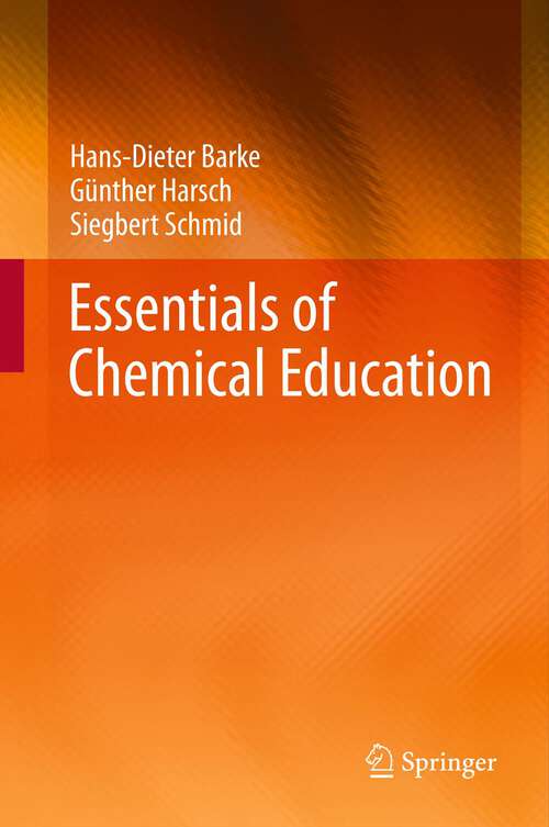 Book cover of Essentials of Chemical Education (2012)