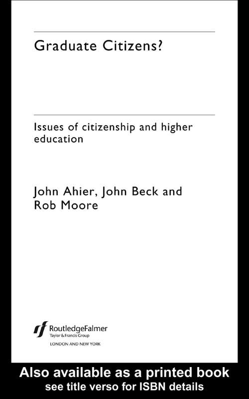 Book cover of Graduate Citizens: Issues of Citizenship and Higher Education