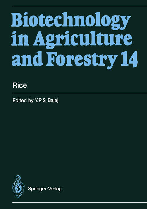 Book cover of Rice (1991) (Biotechnology in Agriculture and Forestry #14)