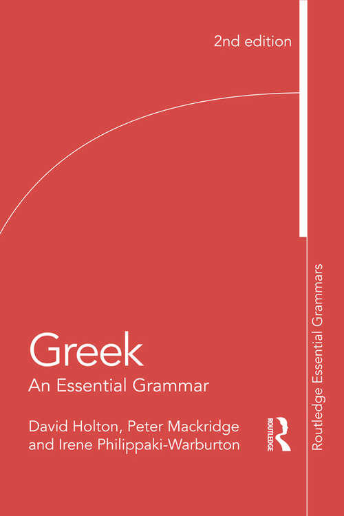 Book cover of Greek: An Essential Grammar of the Modern Language (2)