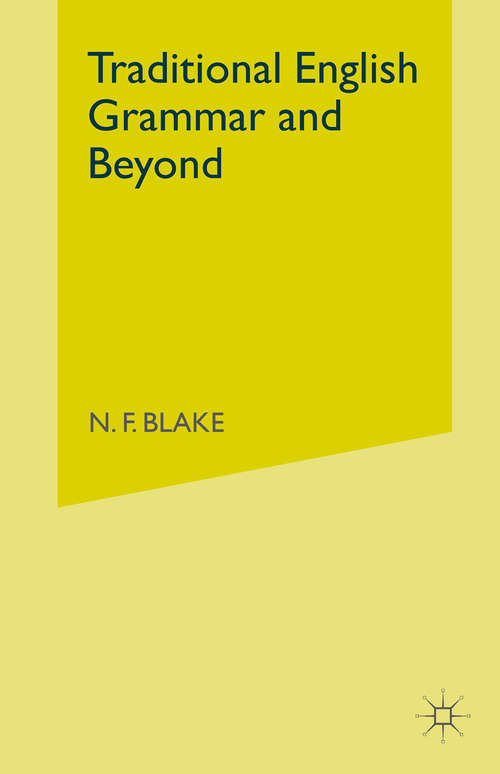 Book cover of Traditional English Grammar and Beyond (1st ed. 1988)