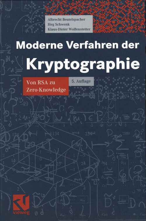 Book cover of Moderne Verfahren der Kryptographie: Von RSA zu Zero-Knowledge (5., verb. Aufl. 2004)