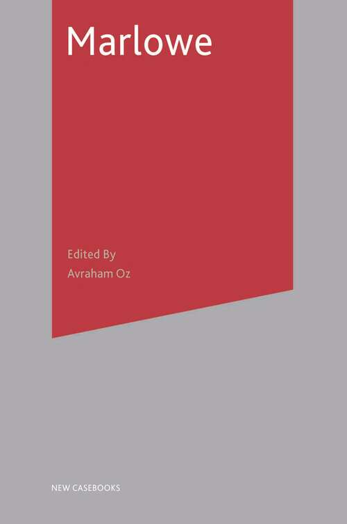 Book cover of Marlowe (1st ed. 2003) (New Casebooks)