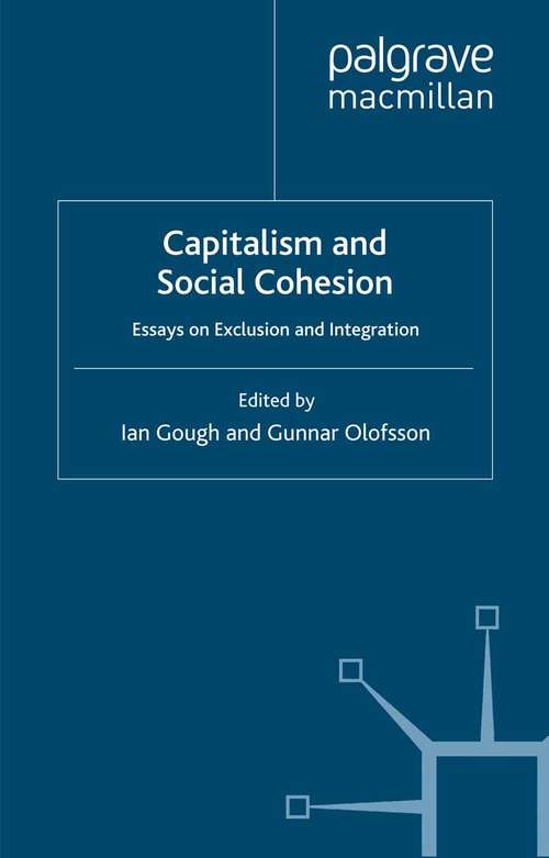 Book cover of Capitalism and Social Cohesion: Essays on Exclusion and Integration (1999)