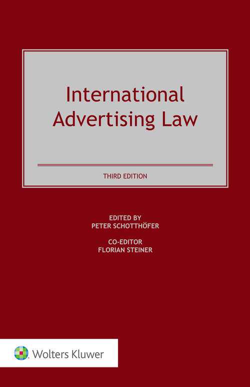 Book cover of International Advertising Law: Problems, Cases, and Commentary (3)