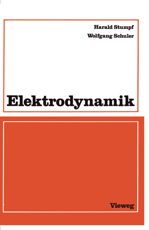 Book cover of Elektrodynamik (2. Aufl. 1981)