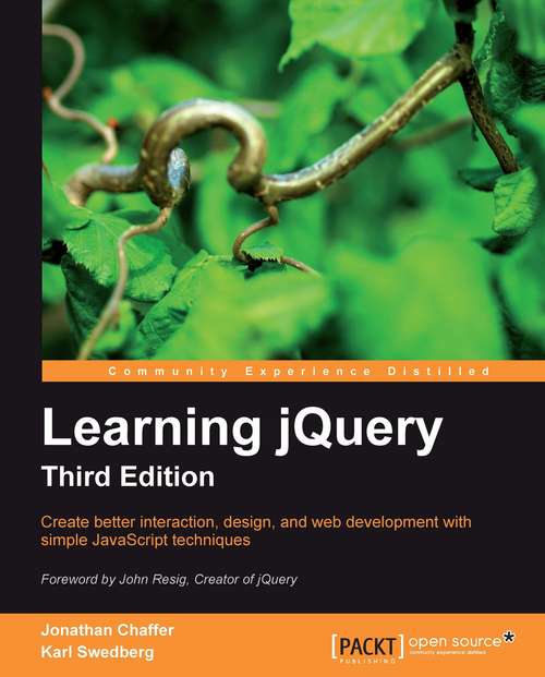 Book cover of Learning jQuery