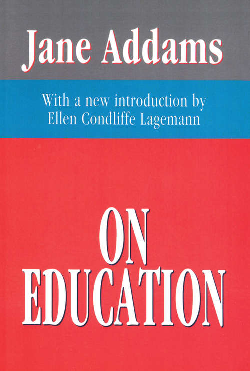 Book cover of On Education