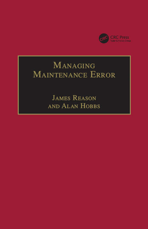 Book cover of Managing Maintenance Error: A Practical Guide