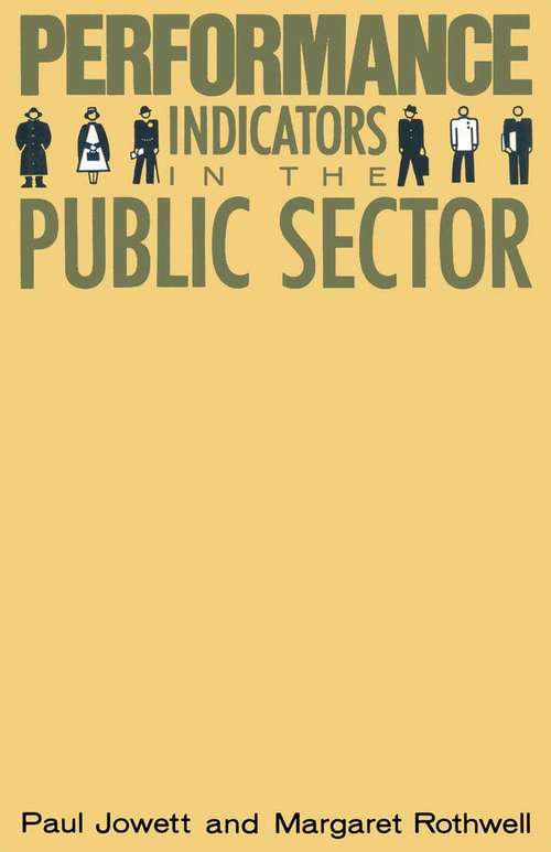 Book cover of Performance Indicators in the Public Sector (1st ed. 1988)