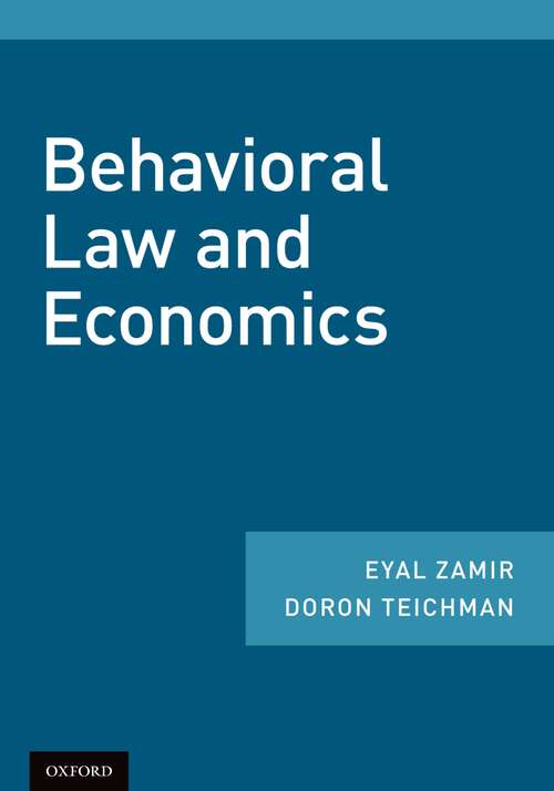 Book cover of Behavioral Law and Economics