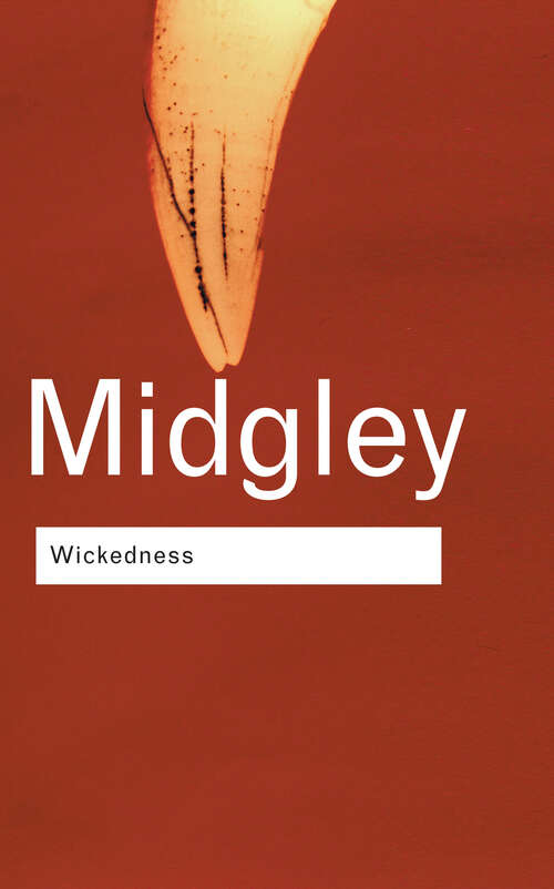 Book cover of Wickedness (Routledge Classics)