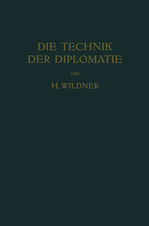 Book cover of Die Technik der Diplomatie / L’art de Négocier (1959)