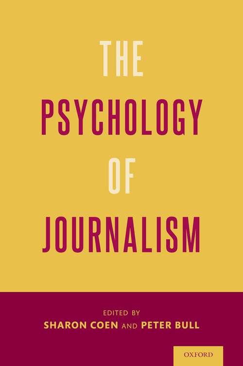 Book cover of The Psychology of Journalism