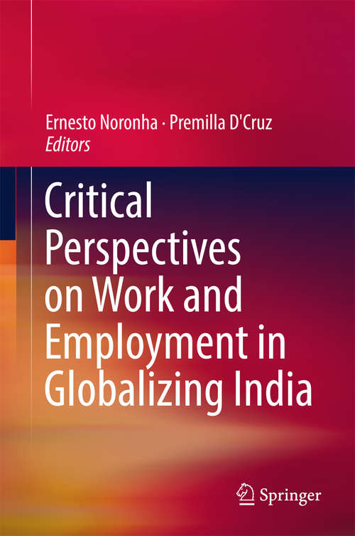 Book cover of Critical Perspectives on Work and Employment in Globalizing India