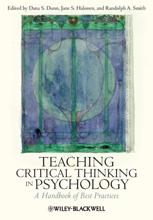 Book cover of Teaching Critical Thinking in Psychology: A Handbook of Best Practices