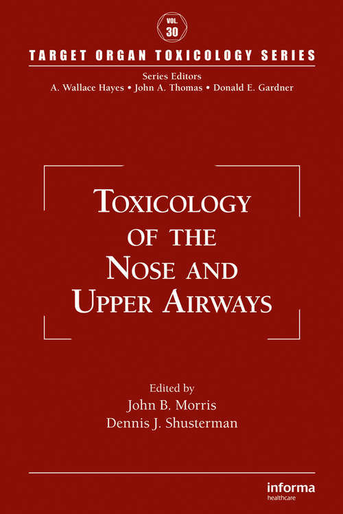 Book cover of Toxicology of the Nose and Upper Airways