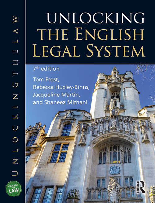 Book cover of Unlocking the English Legal System (7) (Unlocking the Law)