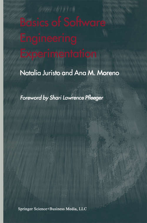 Book cover of Basics of Software Engineering Experimentation (2001)