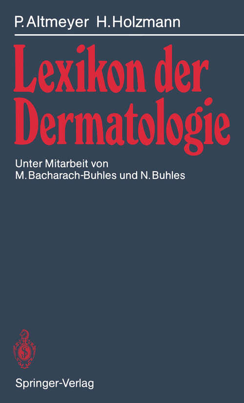 Book cover of Lexikon der Dermatologie (1986)