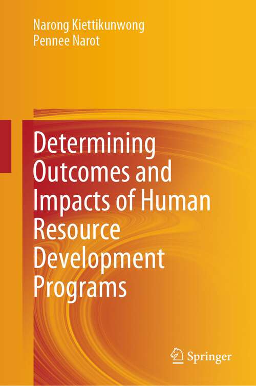 Book cover of Determining Outcomes and Impacts of Human Resource Development Programs (2024)