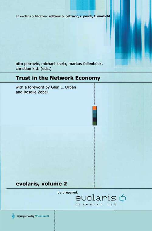 Book cover of Trust in the Network Economy (2003) (Evolaris #2)