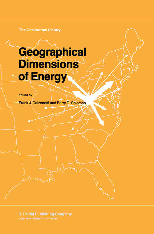 Book cover of Geographical Dimensions of Energy (1985) (GeoJournal Library #5)