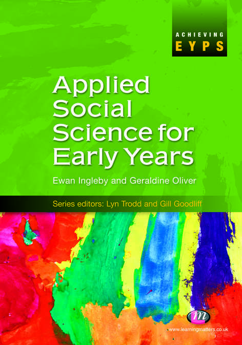 Book cover of Applied Social Science for Early Years
