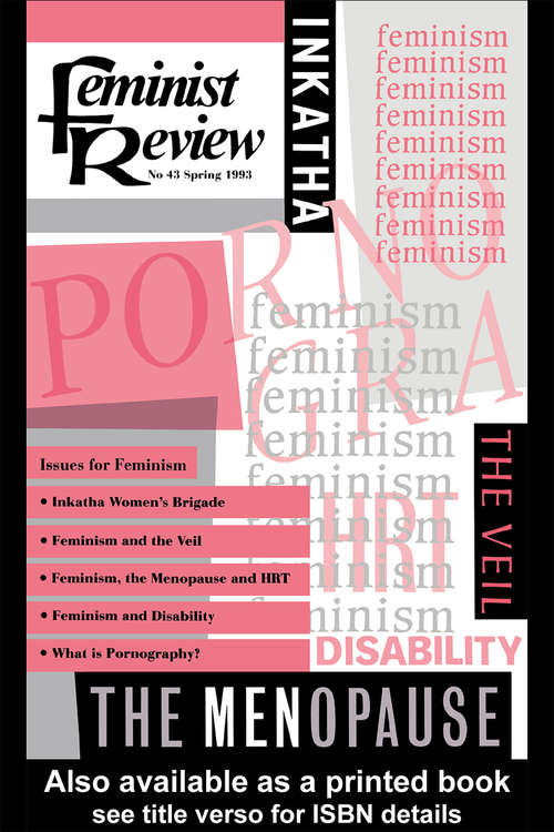Book cover of Feminist Review: Issue 43: Issues for Feminism