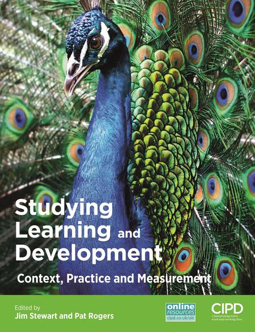 Book cover of Studying Learning and Development: Context, Practice and Measurement