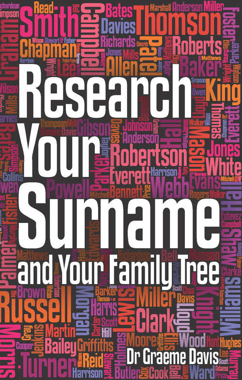 Book cover of Research Your Surname and Your Family Tree (4)