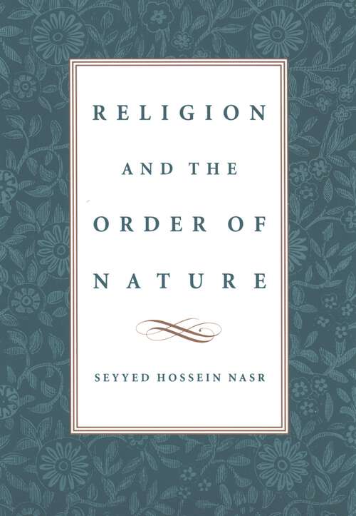 Book cover of Religion and the Order of Nature