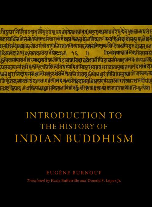 Book cover of Introduction to the History of Indian Buddhism (Buddhism and Modernity)