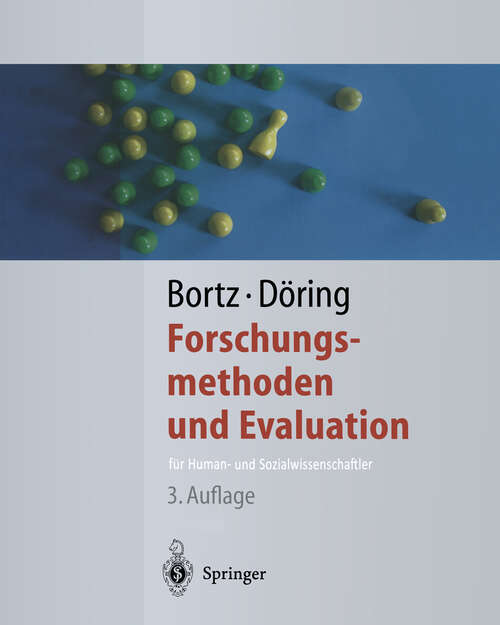 Book cover of Forschungsmethoden und Evaluation: für Human- und Sozialwissenschaftler (3. Aufl. 2002) (Springer-Lehrbuch)
